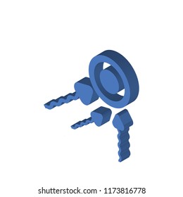 Sperm isometric left top view 3D icon