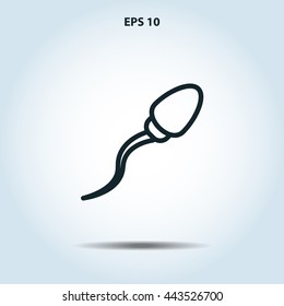 sperm line icon