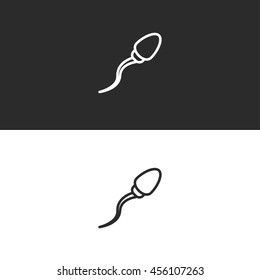 sperm line icon
