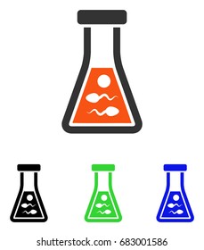 Sperm Liquid vector pictogram. Illustration style is a flat iconic colored symbol with different color versions.
