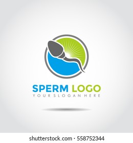 Sperm Logo Template. Vector Illustrator eps.10