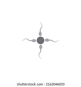 plantilla de diseño de ilustración vectorial del logotipo de esperma.