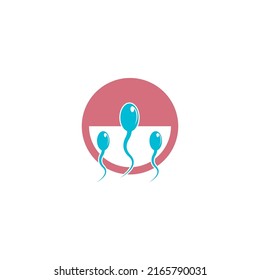 sperm logo vector illustration design template.