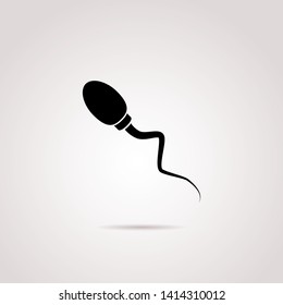 Sperm, male cell vector icon isolated on white background. 