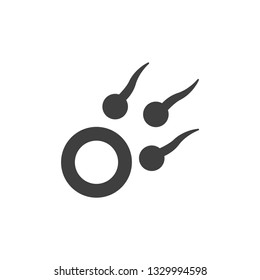 Sperm medical icon simple flat illustration
