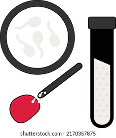 sperm meets an egg Vector color Icon Design, In Vitro Fertilization Symbol on White Background, Pregnancy and obstetrician Sign stock illustration, Egg Fertilization Process Concept