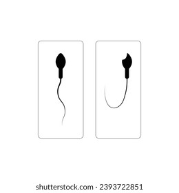 Sperm Morphology Scientific Design. Vektorgrafik.