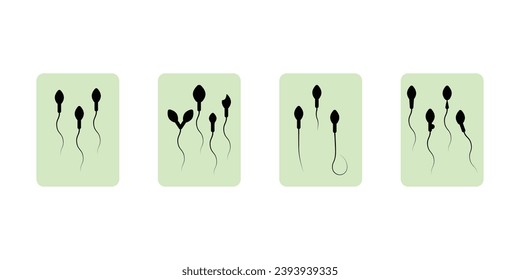 Sperm Morphology Scientific Design. Vektorgrafik.
