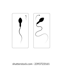 Sperm Motility Scientific Design. Vektorgrafik.
