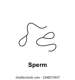 Sperm, organ icon. Element of human organ icon. Thin line icon for website design and development, app development. Premium icon