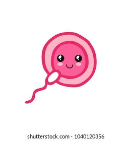 sperm and ovum doodle icon
