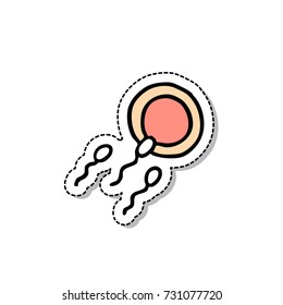 sperm and ovum doodle icon