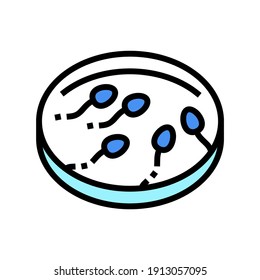 vector de icono de color de preparación de esperma. signo de preparación de esperma. ilustración de símbolo aislado