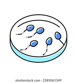 sperm preparation color icon vector. sperm preparation sign. isolated symbol illustration