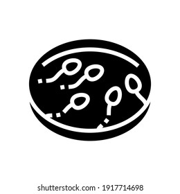vector de icono de glifo de preparación de esperma. signo de preparación de esperma. símbolo de contorno aislado ilustración negra