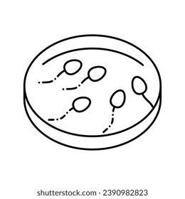 sperm preparation line icon vector. sperm preparation sign. isolated contour symbol black illustration