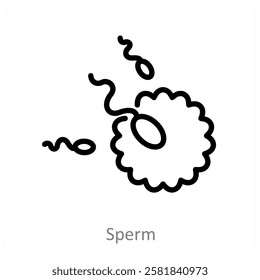 Sperm and reproduction icon concept