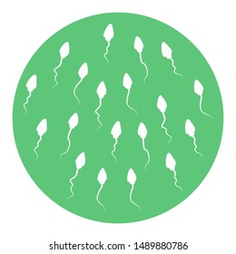 Sperm set. Normal healthy spermatozoids. Reproductive man health