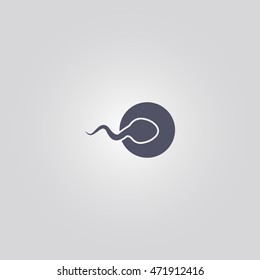 sperm sign. icon design