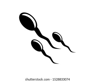 Sperm or Spermatozoa Icon Vector Logo Template Illustration Design