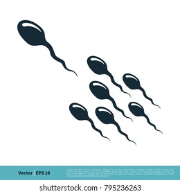 Sperm / Spermatozoa Icon Vector Logo Template Illustration Design. Vector EPS 10.