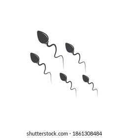 Sperm or Spermatozoa vector logo icon illustration design