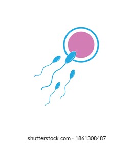 Sperm or Spermatozoa vector logo icon illustration design