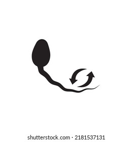 Sperm  Spermatozoa vector logo icon illustration design