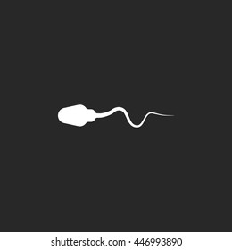 Sperm symbol sign simple icon on background