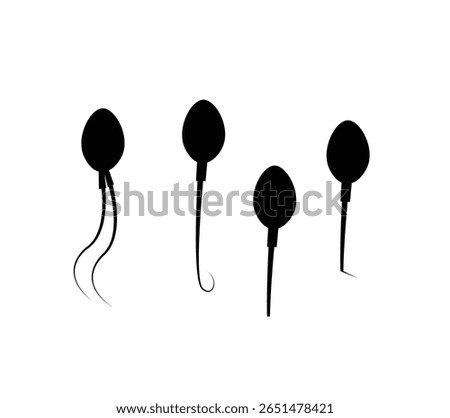 Sperm tail disorder icon in outline style. Represents abnormal sperm morphology, infertility, or medical diagnosis. Ideal for healthcare, urology, reproductive system, and biology visuals.