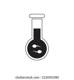 Sperm test icon design isolated on white background