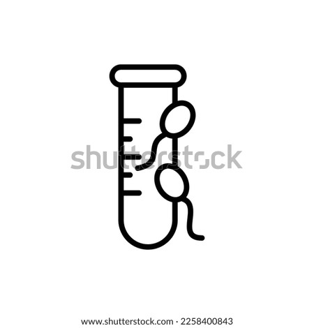 Sperm test thin line icon. Medical analysis. Modern vector illustration for laboratory service.