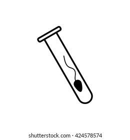 sperm in a test tube icon