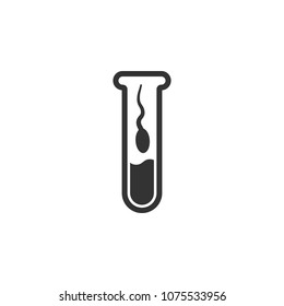 Sperm in test tube icon. Simple element illustration. Sperm in test tube symbol design from Pregnancy collection set. Can be used in web and mobile on white background