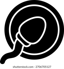 Diseño de Vector de esperma en estilo moderno, concepto de educación sobre sexo seguro y prevención del VIH, ilustración de salud reproductiva. Icono de glifo