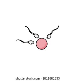 ilustración de plantilla de diseño de vector de esperma