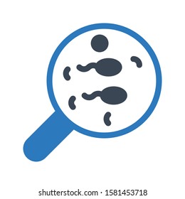 sperm vector glyph color icon  