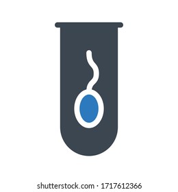 sperm vector glyph color icon 
