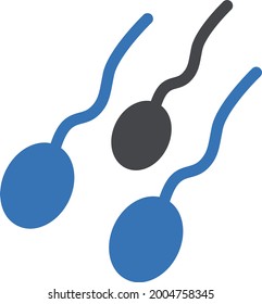 icono de color de esperma vectorial