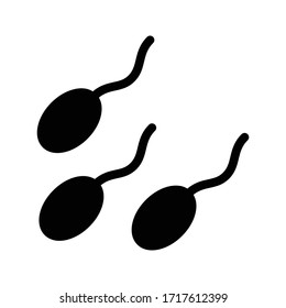 icono plano de glifo vectorial de esperma 