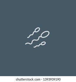 Sperm vector icon. Sperm concept stroke symbol design. Thin graphic elements vector illustration, outline pattern for your web site design, logo, UI. EPS 10.