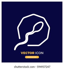 sperm vector icon illustration