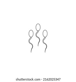 plantilla de diseño de ilustración de icono de vector esperma.