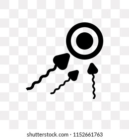 Sperm vector icon isolated on transparent background, Sperm logo concept