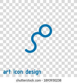 sperm vector icon on an abstract background