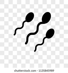 Sperm vector icon on transparent background, Sperm icon