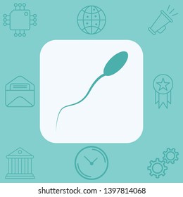 Sperm vector icon sign symbol