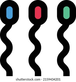Ilustración Sperm Vector en un fondo transparente.Símbolos de calidad premium.Icono vectorial de trazo para el concepto y el diseño gráfico.