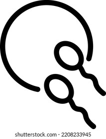 ilustración de sperm Vector en un fondo transparente.Símbolos de calidad premium.Iconos vectores de trazo para el diseño de concepto y gráfico.