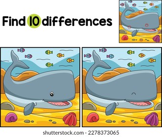 Sperm Whale Animal Find The Differences